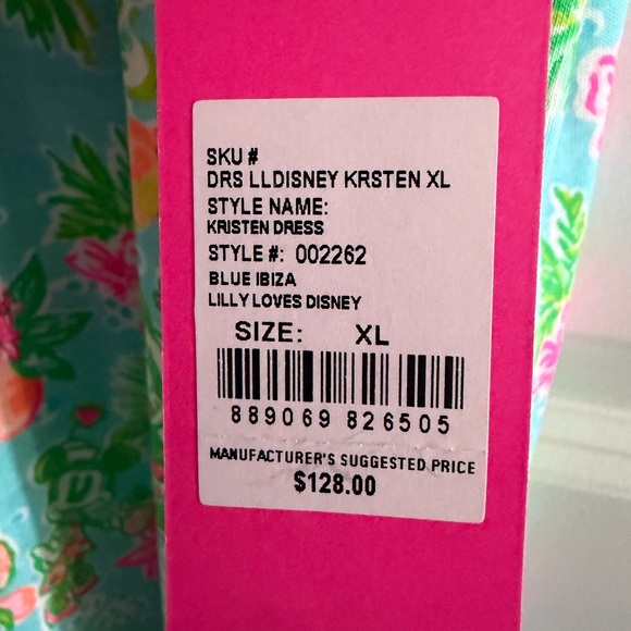 Lilly Pulitzer Floral Midi Dress - Blue and Pink - Picture 2 of 4